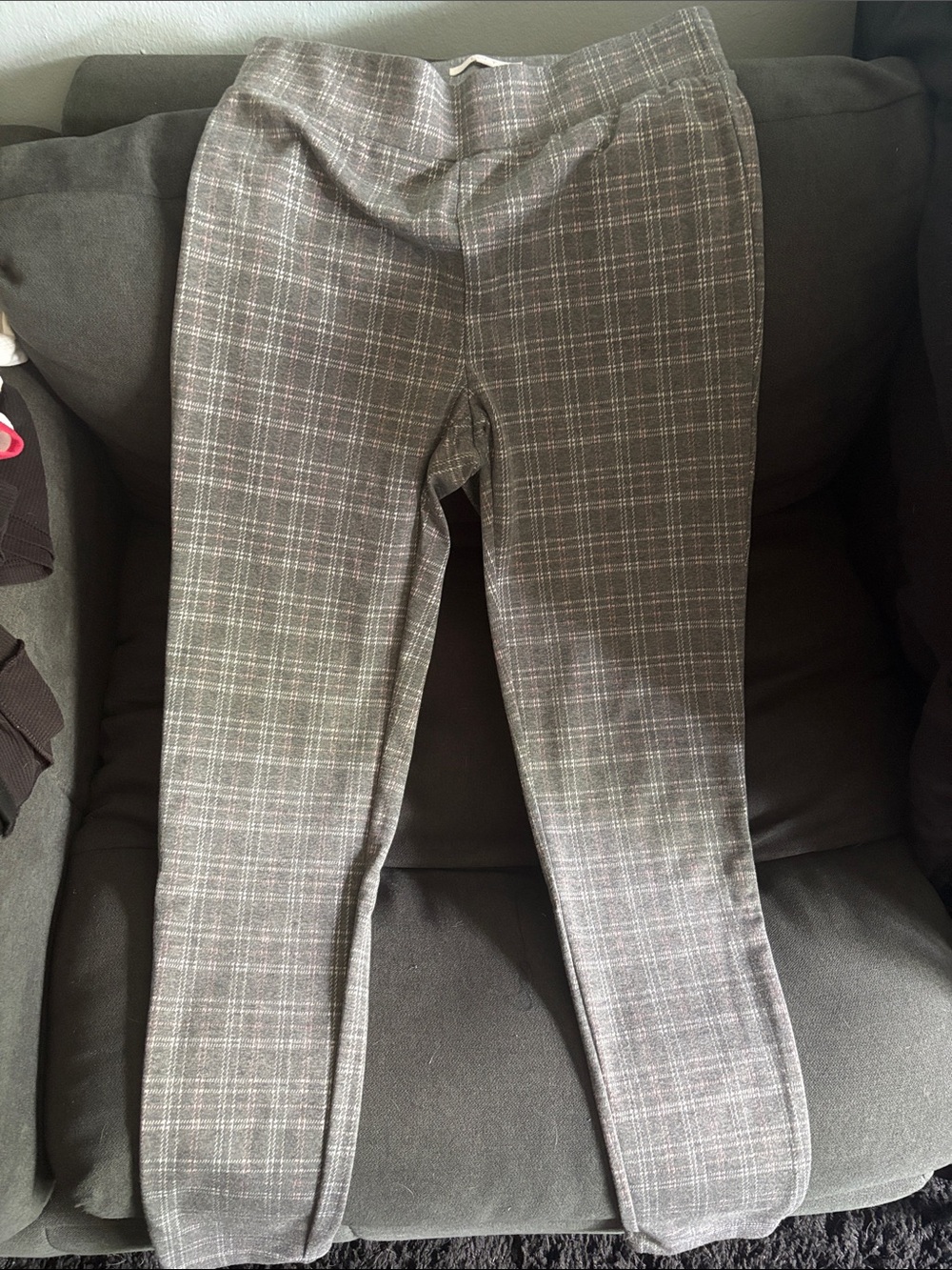 LOFT Gray Plaid Pants